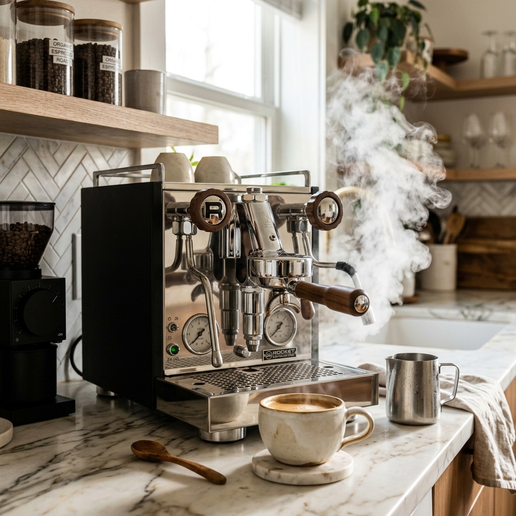 Premium espresso coffee maker under 20000 showing premium design recommended by GrabDeel.