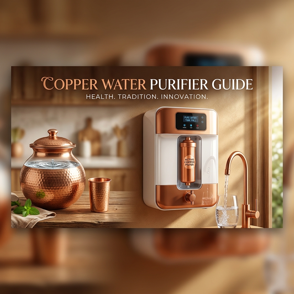 Guide to the best copper-enriched water purifiers in India, focusing on traditional health benefits.