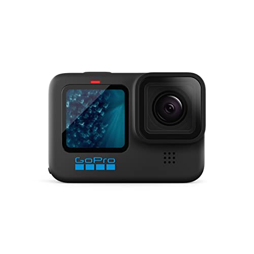 GoPro HERO11 Waterproof Action Camera with Front + Rear LCD Screens, Hypersmooth Black