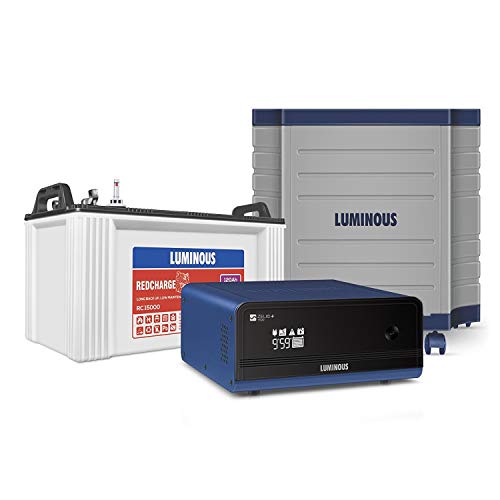 Luminous Inverter & Battery Combo (Zelio+ 1100 Inverter, RC 15000 120 Ah Tubular Battery)