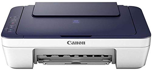 Canon Pixma E477 All-in-One Wireless Ink Efficient Color Printer (White/Blue)
