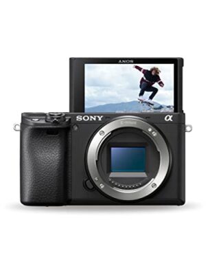 Sony Alpha ILCE-6400 24.2MP Mirrorless Digital SLR Camera Body (APS-C Sensor, Real-Time Eye Auto Focus, 4K Vlogging Camera, Tiltable LCD) - Black