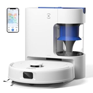 ECOVACS DEEBOT N30 Plus White 2 in 1 Robot Vacuum & Mop, 2025 Multi-Cyclone Auto-Empty Station, 10000 Pa Suction, 5200mAh Battery, Covers 3500+sq ft, Zero Tangle 2.0, Advanced TrueMapping