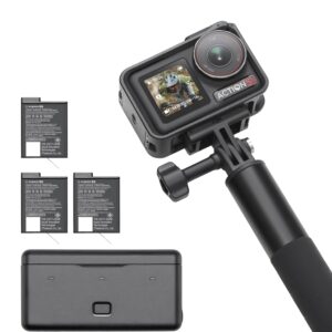 DJI Osmo Action 5 Pro Adventure Combo, Action Camera 4K with 1/1.3″ Sensor, 12h Extended Battery Life with 3 Batteries, Stabilization, Dual OLED Touchscreens, Mini Action Camera for Travel, Vlog