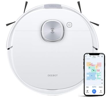 ECOVACS Deebot N10 2-in-1 Robot Vacuum Cleaner,Latest 2023 Launch,4300 Pa Powerful Suction,5200 Mah Battery,Covers 4000+ Sq. Ft. in One Charge,Advanced Dtof Technology True Mapping 2.0,White,Robotic